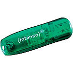 Intenso 8 GB USB-2.0-Speicherstick Rainbow Line, transparent-grün Intenso USB-Speichersticks