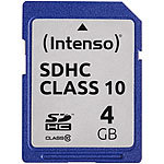 Intenso SDHC-Speicherkarte 4 GB, Class 10, bis 40 MB/s Intenso SD-Speicherkarten