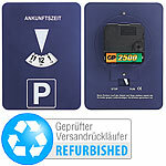 PEARL Uhr im Parkscheibendesign mit Stop-Hebel, Versandrückläufer PEARL Mitlaufende Parkscheiben Uhren