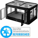 Xcase Faltbare Rollbox mit Deckel und Türen, Versandrückläufer Xcase Faltbare Aufbewahrungsboxen mit Deckel und seitlichen Klappen, transparent