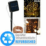 Lunartec Solar-Lichterkette aus Kupferdraht, Versandrückläufer Lunartec LED-Solar-Draht-Lichterketten (warmweiß)