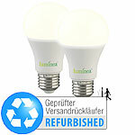 Luminea 2er-Set LED-Lampen mit Bewegungssensor, E27, Versandrückläufer Luminea LED-Lampen mit Bewegungssensor