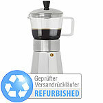 Cucina di Modena Design-Espressokocher, Kanne aus Borosilikat-Glas, Versandrückläufer Cucina di Modena Espressokocher