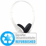 auvisio Bluetooth-Headset BH-30w, Multipoint, weiß, Versandrückläufer auvisio On-Ear-Headsets mit Bluetooth