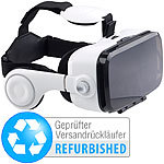 auvisio Virtual-Reality-Brille mit integrierten Kopfhörern (Versandrückläufer) auvisio Virtual-Reality-Brillen mit Headsets für Smartphones