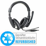 auvisio Gaming-Headset GHS-100 für PC, mit Klapp-Mikrofon, Versandrückläufer auvisio Over-Ear-Gaming-Headset