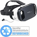 auvisio Virtual-Reality-Brille, In-Ear-Headset, Versandrückläufer auvisio Virtual-Reality-Brillen mit Headsets und Touchpads für Smartphones