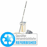 Sichler Haushaltsgeräte Wischmopp mit Doppelkammer-Putzeimer, 3 Wischpads,Versandrückläufer Sichler Haushaltsgeräte Bodenwischer mit Abstreifer 