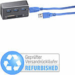 revolt USB-3.0-Hub mit 3 Ports und Multi-Kartenleser , Versandrückläufer revolt 