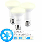 Luminea 3er-Set LED-Reflektor E27, 8 W (ersetzt 60 W), Versandrückläufer Luminea LED-Tropfen E27 R63 (warmweiß)