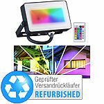 Luminea Wetterfester RGBW-LED-Fluter, 16 Farben & weiß, Versandrückläufer Luminea Wetterfeste LED-Fluter (RGB)