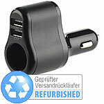 revolt Kfz-Netzteil mit 12/24-V-Zigarettenanzünder, Versandrückläufer revolt Kfz-USB-Netzteile mit 12-24-Volt-Zigarettenanzünder-Buchse