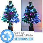 Lunartec Deko-Tannenbaum, dreifarbige LED-Beleuchtung, Versandrückläufer Lunartec Batteriebetriebene Mini-Weihnachtsbäume