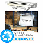 Sichler Haushaltsgeräte 2in1-LED-Leuchte mit Ventilator, CCT-LEDs, Versandrückläufer Sichler Haushaltsgeräte LED-Leuchten mit Ventilator für Laptop & Wohnmobil, Akku 