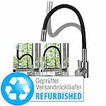 Rosenstein & Söhne Edelstahl-Küchenarmatur, flexibler Auslauf, Versandrückläufer Rosenstein & Söhne Edelstahl-Küchenarmaturen mit flexiblem Silikon-Auslauf, Hochdruck