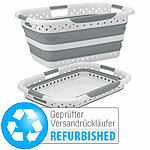 infactory Faltbarer Wäschekorb mit Belüftungslöcher und 3 Versandrückläufer infactory Faltbare Wäschekorbe mit Belüftungslöchern 