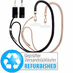 St. Leonhard 2er-Set Handyketten, 160cm, Bänder gold & schwarz, Versandrückläufer St. Leonhard Modische Halsketten zum Umhängen von Smartphones