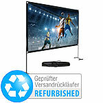 SceneLights Technologies Outdoor-Projektionsleinwand mit Gestell und Tasche, Versandrückläufer SceneLights Technologies Outdoor-Projektionsleinwände mit Steck-Gestell