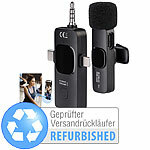 Callstel Mini-Funkmikrofon-Set für USB-C-Geräte, 2,4 GHz, Versandrückläufer Callstel 2,4-GHz-Funkmikrofon-Sets mit Empfänger für USB-C-Anschluss