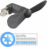 Callstel Mini-Ventilator, USB & Micro-USB-Stecker für PC, Versandrückläufer Callstel USB- & Micro-USB-Ventilatoren