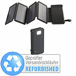 revolt Solar-Powerbank, faltbares Solarpanel, LED-Lampe, Versandrückläufer revolt USB-Powerbanks mit Falt-Solarpanel & Leuchte