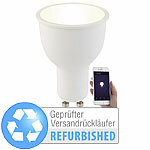 Luminea Home Control WLAN-LED-Lampe, Amazon Alexa & Google Assistant, Versandrückläufer Luminea Home Control WLAN-LED-Lampen GU10 weiß