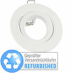 Luminea Einbaurahmen für MR16, weiß, schwenkbar, Versandrückläufer Luminea Lampen-Einbaufassungen