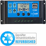revolt Solar-Laderegler für 12/24-V-Akkus, Versandrückläufer revolt Solar-Laderegler mit PWM-Lademodi