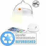 Lunartec 3in1-LED-Campingleuchte mit Anti-Mücken-Funktion,Versandrückläufer Lunartec LED-Campingleuchten mit Anti-Mücken-Funktion & Powerbank