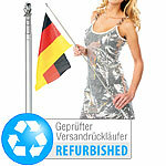 infactory Teleskop-Hand-Fahnenmast aus Metall,Versandrückläufer infactory Teleskop-Fahnenmasten