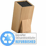 TokioKitchenWare Universal-Messerblock aus Holz mit Borsteneinsatz, Versandrückläufer TokioKitchenWare Messerblöcke mit Borsteneinsatz