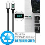 Callstel 2er-Set 100-W-PD-USB-C-Daten- & Ladekabel,Versandrückläufer Callstel PD-USB-C-Daten- & Ladekabel mit digitaler Anzeige