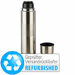 Rosenstein & Söhne Edelstahl-Isolierflasche mit Becher im Deckel, Versandrückläufer Rosenstein & Söhne Isolierflaschen