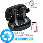 auvisio In-Ear-Stereo-Headset mit ANC, Bluetooth 5.2, Versandrückläufer auvisio True-Wireless-Headsets mit Geräusch-Unterdrückung, Lade-Etui und App