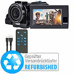 Somikon Dual-Lens-4K-UHD-Camcorder mit Sony-Sensor, Versandrückläufer Somikon Dual-Lens-4K-UHD-Camcorder mit Sony Sensor und FHD-Rückkamera