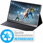 auvisio Mobiler 15,6"/39,6 cm IPS-Superslim-Monitor, Versandrückläufer auvisio Mobile IPS-Full-HD-Monitore mit Standfuß