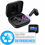auvisio Kabellose In-Ear-Kopfhörer mit Touchscreen, Versandrückläufer auvisio Kabellose In-Ear-Kopfhörer mit Noise Cancelling und Touch-Farbdisplay-Ladecases