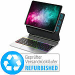 GeneralKeys Magnetische Tastatur-Hülle für 11"-iPads, QWERTZ, Versandrückläufer GeneralKeys Magnetische Tastatur-Hülle für Apple iPads, mit Akku & Tastenbeleuchtung
