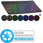 GeneralKeys Kompakte Multi-Device-Akku-Funktastatur Bluetooth, Versandrückläufer GeneralKeys Ultraflache, beleuchtete Funk- & Bluetooth Tastatur