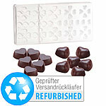 Rosenstein & Söhne 3D Schokoladen-Gussformen-Set Herzen, Versandrückläufer Rosenstein & Söhne Schoko-Herz Schokoladen-Gussformen