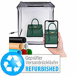 Somikon Fotobox zum Fotografieren, faltbar, mit LED-Licht, Versandrückläufer Somikon Foto-Lichtzelte mit Fotolampen 