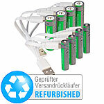 tka Köbele Akkutechnik 8er-Set wiederaufladbare Batterien: 4x AA (3000 mWh),Versandrückläufer tka Köbele Akkutechnik Li-Ion-Akku-Sets Typ AAA und AA, mit USB-C-Ladefunktion 