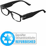 PEARL Modische Lesehilfe mit integriertem LED-Leselicht, Versandrückläufer PEARL LED Lesebrillen