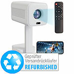 SceneLights Technologies WLAN-LED-Mini-Beamer, Full HD nativ, 200 ANSI-lm, Versandrückläufer SceneLights Technologies LED-Heim-Beamer mit WLAN 