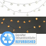 Lunartec Solar-LED-Lichterkette mit 10 weißen Rosen, Versandrückläufer Lunartec LED-Solar-Lichterketten (warmweiß)
