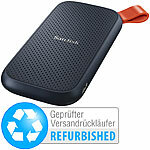 SanDisk Portable SSD-Festplatte mit 2 TB, bis 800 MB/s, Versandrückläufer SanDisk 
