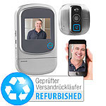 Somikon Digitaler HD-Türspion mit Klingel, Bewegungsmelder (Versandrückläufer) Somikon WLAN-Türspion-Kameras