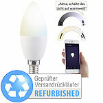 Luminea Home Control WLAN-LED-Lampe, für Siri, Versandrückläufer Luminea Home Control WLAN-LED-Lampen E14 weiß 