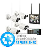VisorTech Funk-Überwachungsset: 7"-LCD-Touchscreen, Versandrückläufer VisorTech WLAN-Netzwerk-Überwachungssysteme mit Recorder, Kamera und Monitor