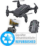 Simulus Faltbarer FPV-Mini-Quadrocopter, Full HD, WLAN, Versandrückläufer Simulus Faltbarer WiFi-Quadrocopter mit HD-Kameras
